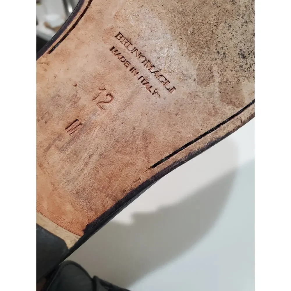 Bruno Magli Black Leather Shoes Size 12